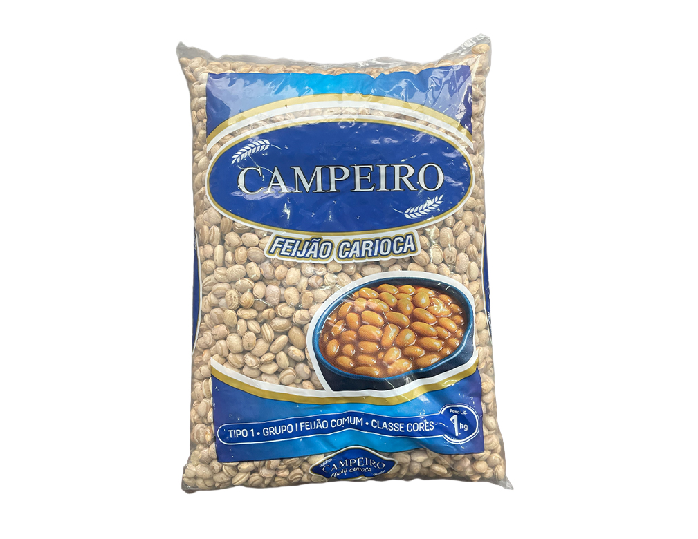 FEIJÃO CARIOCA TIPO 1 CAMPEIRO 1 KG (FDO 10 PCT)